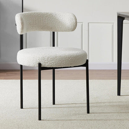 Open Back Dining Side Chair Contemporary Armless Dining Chairs White 1 Piece Clearhalo 'Dining Chairs' 'Dining Tables & Seating' 'dining_chair' 'furn' 'furn_dining_chair' 'Furniture' 'Kitchen & Dining Furniture' 5897524