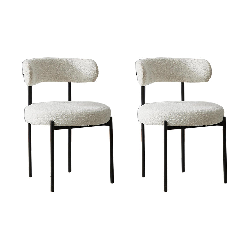 Open Back Dining Side Chair Contemporary Armless Dining Chairs White 2 Piece Set Clearhalo 'Dining Chairs' 'Dining Tables & Seating' 'dining_chair' 'furn' 'furn_dining_chair' 'Furniture' 'Kitchen & Dining Furniture' 5897525
