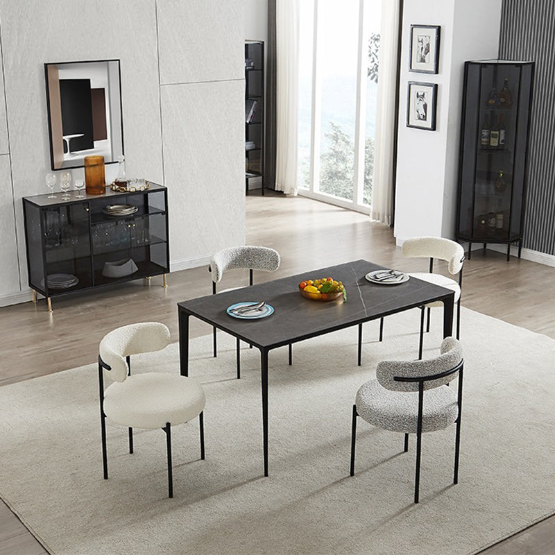 Open Back Dining Side Chair Contemporary Armless Dining Chairs Clearhalo 'Dining Chairs' 'Dining Tables & Seating' 'dining_chair' 'furn' 'furn_dining_chair' 'Furniture' 'Kitchen & Dining Furniture' 5897526