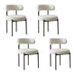 Open Back Dining Side Chair Contemporary Armless Dining Chairs White 4 Piece Set Clearhalo 'Dining Chairs' 'Dining Tables & Seating' 'dining_chair' 'furn' 'furn_dining_chair' 'Furniture' 'Kitchen & Dining Furniture' 5897527