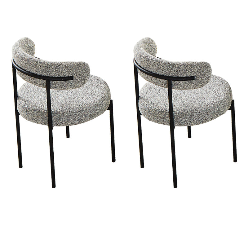 Open Back Dining Side Chair Contemporary Armless Dining Chairs Light Gray 2 Piece Set Clearhalo 'Dining Chairs' 'Dining Tables & Seating' 'dining_chair' 'furn' 'furn_dining_chair' 'Furniture' 'Kitchen & Dining Furniture' 5897535