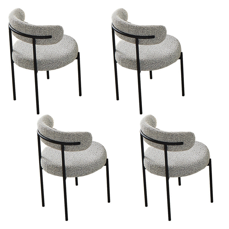Open Back Dining Side Chair Contemporary Armless Dining Chairs Light Gray 4 Piece Set Clearhalo 'Dining Chairs' 'Dining Tables & Seating' 'dining_chair' 'furn' 'furn_dining_chair' 'Furniture' 'Kitchen & Dining Furniture' 5897537