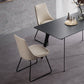Brown and Beige Dining Chairs Contemporary Armless Dining Side Chair