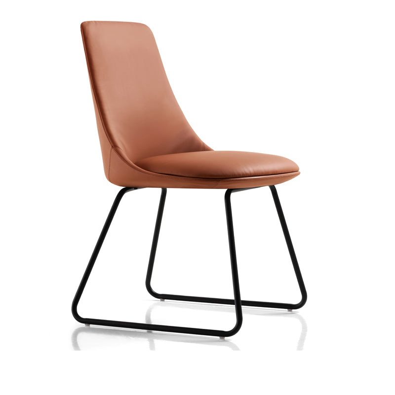 Brown and Beige Dining Chairs Contemporary Armless Dining Side Chair