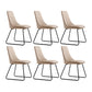 Brown and Beige Dining Chairs Contemporary Armless Dining Side Chair