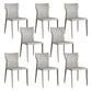 Contemporary Armless Dining Chairs Upholstered Chair for Home Off-White 8 Piece Set Clearhalo 'Dining Chairs' 'Dining Tables & Seating' 'dining_chair' 'furn' 'furn_dining_chair' 'Furniture' 'Kitchen & Dining Furniture' 5897603