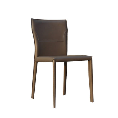 Contemporary Armless Dining Chairs Upholstered Chair for Home Brown 1 Piece Clearhalo 'Dining Chairs' 'Dining Tables & Seating' 'dining_chair' 'furn' 'furn_dining_chair' 'Furniture' 'Kitchen & Dining Furniture' 5897605
