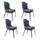 Contemporary Wingback Side Chair Faux Leather Armless Dining Chairs Blue-Brown 4 Piece Set Clearhalo 'Dining Chairs' 'Dining Tables & Seating' 'dining_chair' 'furn' 'furn_dining_chair' 'Furniture' 'Kitchen & Dining Furniture' 5897636