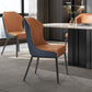 Contemporary Wingback Side Chair Faux Leather Armless Dining Chairs Orange Blue 1 Piece Clearhalo 'Dining Chairs' 'Dining Tables & Seating' 'dining_chair' 'furn' 'furn_dining_chair' 'Furniture' 'Kitchen & Dining Furniture' 5897652