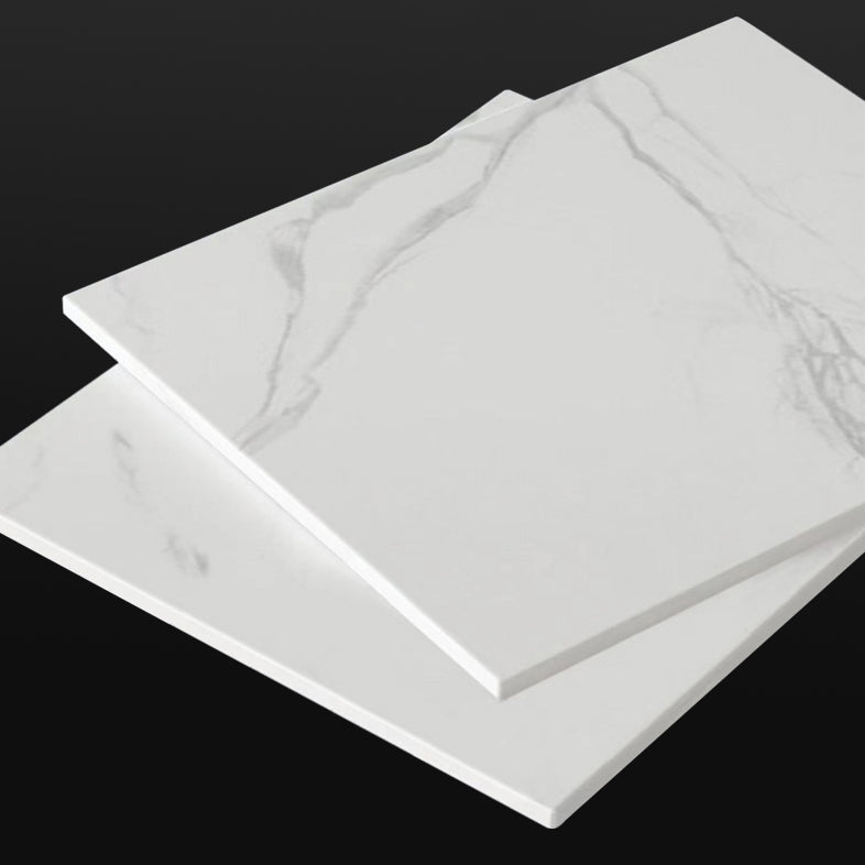 Collezione sala da pranzo del rettangolo bianco moderno in pietra e acrilico