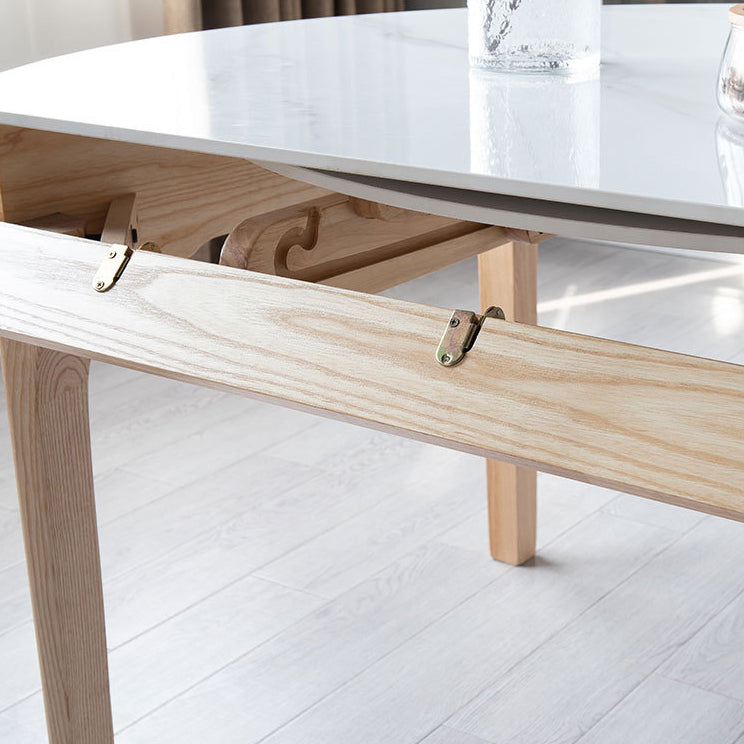 Mobili moderni estensibili rotondi tavolo da pranzo in pietra sinterizzato con 4 gambe