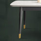 4-foot Metal Table Rectangle Stone Top Traditional Luxury Dining Site Table Clearhalo 'Dining Tables & Seating' 'Dining Tables' 'dining_table' 'furn' 'furn_dining_table' 'Furniture' 'Kitchen & Dining Furniture' 5897757