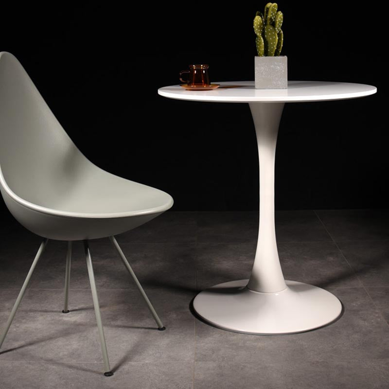 Round Tulip Base Dining Table Modern Engineered Wood Dining Room Table