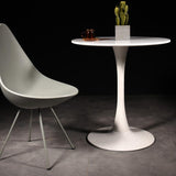 Round Tulip Base Dining Table Modern Engineered Wood Dining Room Table