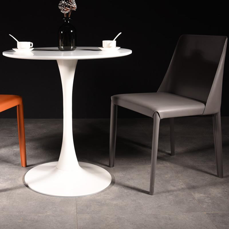 Round Tulip Base Dining Table Modern Engineered Wood Dining Room Table