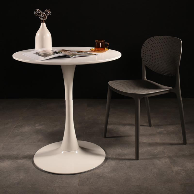 Round Tulip Base Dining Table Modern Engineered Wood Dining Room Table