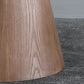 Round Convertible Dining Table Modern Solid Wood Pedestal Table in Brown