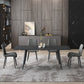 Industrial Dining Table with Black Stone Rectangle Dining Table for Kitchen Clearhalo 'Dining Tables & Seating' 'Dining Tables' 'dining_table' 'furn' 'furn_dining_table' 'Furniture' 'Kitchen & Dining Furniture' 5897889