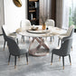 Sintered Stone Top Table Round Dining Table for Home Kitchen Dinner Furniture Gold Without Chairs Clearhalo 'Dining Tables & Seating' 'Dining Tables' 'dining_table' 'furn' 'furn_dining_table' 'Furniture' 'Kitchen & Dining Furniture' 5897902
