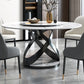 Sintered Stone Top Table Round Dining Table for Home Kitchen Dinner Furniture Clearhalo 'Dining Tables & Seating' 'Dining Tables' 'dining_table' 'furn' 'furn_dining_table' 'Furniture' 'Kitchen & Dining Furniture' 5897907