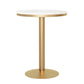 Metal Traditional Luxury Round Table White Stone Top Table with Pedestal Base Clearhalo 'Dining Tables & Seating' 'Dining Tables' 'dining_table' 'furn' 'furn_dining_table' 'Furniture' 'Kitchen & Dining Furniture' 5897916