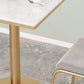 Metal Traditional Luxury Round Table White Stone Top Table with Pedestal Base Clearhalo 'Dining Tables & Seating' 'Dining Tables' 'dining_table' 'furn' 'furn_dining_table' 'Furniture' 'Kitchen & Dining Furniture' 5897918
