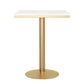 Metal Traditional Luxury Round Table White Stone Top Table with Pedestal Base Clearhalo 'Dining Tables & Seating' 'Dining Tables' 'dining_table' 'furn' 'furn_dining_table' 'Furniture' 'Kitchen & Dining Furniture' 5897921