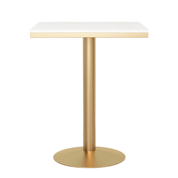Metal Traditional Luxury Round Table White Stone Top Table with Pedestal Base Clearhalo 'Dining Tables & Seating' 'Dining Tables' 'dining_table' 'furn' 'furn_dining_table' 'Furniture' 'Kitchen & Dining Furniture' 5897921
