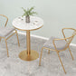 Metal Traditional Luxury Round Table White Stone Top Table with Pedestal Base Clearhalo 'Dining Tables & Seating' 'Dining Tables' 'dining_table' 'furn' 'furn_dining_table' 'Furniture' 'Kitchen & Dining Furniture' 5897922