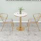 Metal Traditional Luxury Round Table White Stone Top Table with Pedestal Base Clearhalo 'Dining Tables & Seating' 'Dining Tables' 'dining_table' 'furn' 'furn_dining_table' 'Furniture' 'Kitchen & Dining Furniture' 5897923