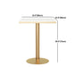 Metal Traditional Luxury Round Table White Stone Top Table with Pedestal Base Clearhalo 'Dining Tables & Seating' 'Dining Tables' 'dining_table' 'furn' 'furn_dining_table' 'Furniture' 'Kitchen & Dining Furniture' 5897929