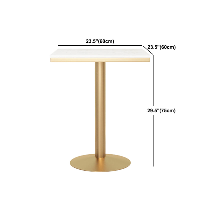 Metal Traditional Luxury Round Table White Stone Top Table with Pedestal Base Clearhalo 'Dining Tables & Seating' 'Dining Tables' 'dining_table' 'furn' 'furn_dining_table' 'Furniture' 'Kitchen & Dining Furniture' 5897929