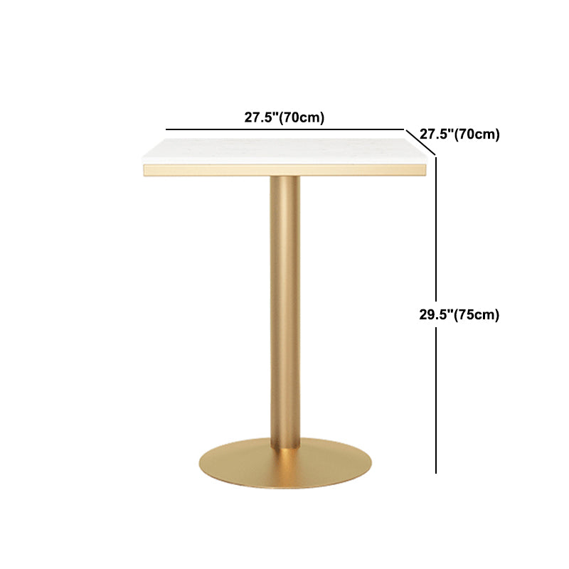 Metal Traditional Luxury Round Table White Stone Top Table with Pedestal Base Clearhalo 'Dining Tables & Seating' 'Dining Tables' 'dining_table' 'furn' 'furn_dining_table' 'Furniture' 'Kitchen & Dining Furniture' 5897931