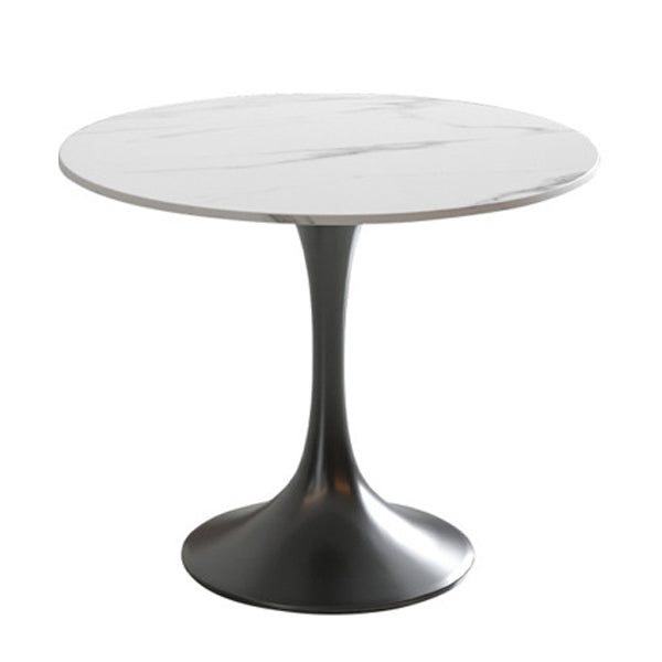 Metaal traditionele luxe ronde tafel wit gesinterde stenen binnen tafel voor thuis