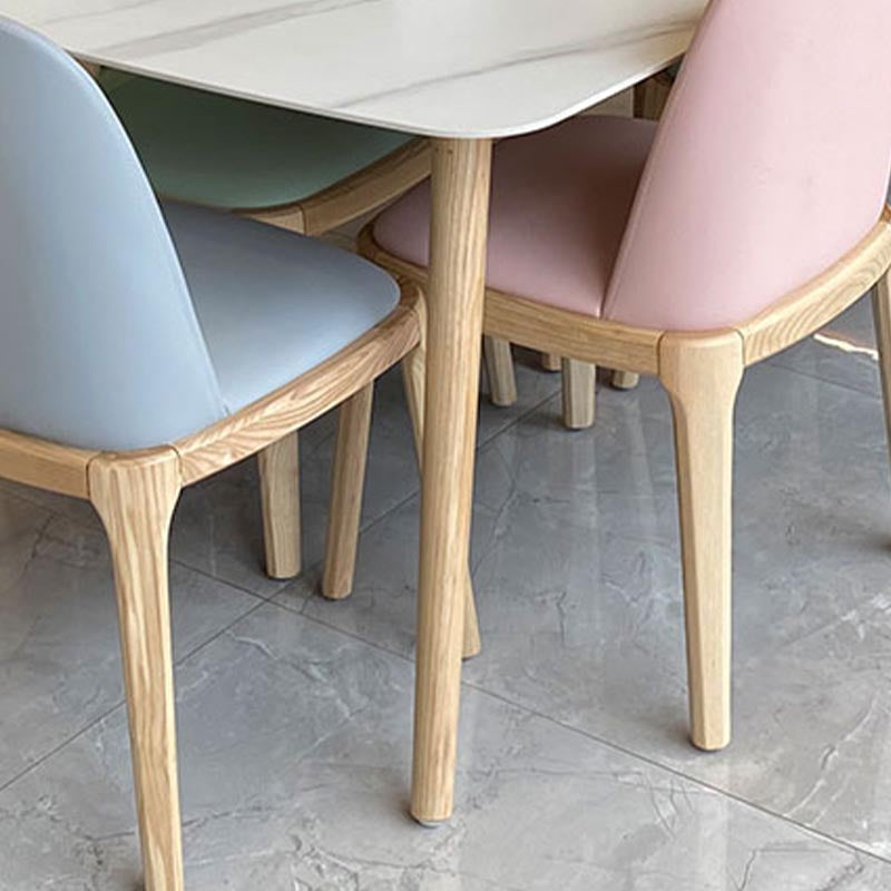 Moderner Stein Top Esstisch natürliche Finish Legs Esszimmer Küchentisch