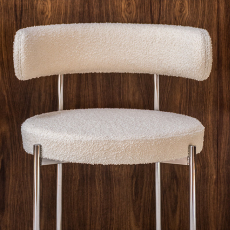 Eigentijdse stijl eetstoelen gestoffeerd open achterkant armloze stoel voor thuis