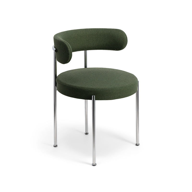 Eigentijdse stijl eetstoelen gestoffeerd open achterkant armloze stoel voor thuis