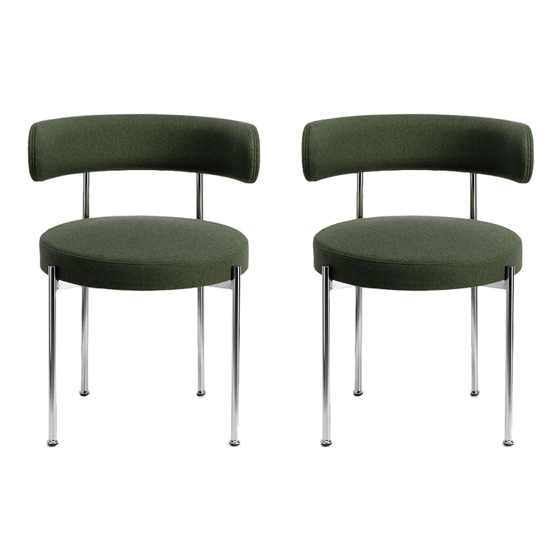 Eigentijdse stijl eetstoelen gestoffeerd open achterkant armloze stoel voor thuis