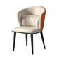 Sillas de comedor de cuero modernas de cuero con ala silla lateral de comedor sin brazo