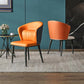 Sillas de comedor de cuero modernas de cuero con ala silla lateral de comedor sin brazo