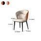 Sillas de comedor de cuero modernas de cuero con ala silla lateral de comedor sin brazo