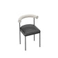 Open Back Dining Side Chair Contemporary Armless Dining Chairs for Home Beige Black 1 Piece Clearhalo 'Dining Chairs' 'Dining Tables & Seating' 'dining_chair' 'furn' 'furn_dining_chair' 'Furniture' 'Kitchen & Dining Furniture' 5898084