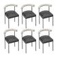 Open Back Dining Side Chair Contemporary Armless Dining Chairs for Home Beige Black 6 Piece Set Clearhalo 'Dining Chairs' 'Dining Tables & Seating' 'dining_chair' 'furn' 'furn_dining_chair' 'Furniture' 'Kitchen & Dining Furniture' 5898090