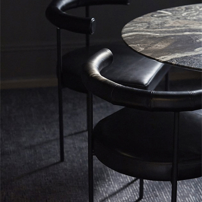 Open Back Dining Side Chair Contemporary Armless Dining Chairs for Home Clearhalo 'Dining Chairs' 'Dining Tables & Seating' 'dining_chair' 'furn' 'furn_dining_chair' 'Furniture' 'Kitchen & Dining Furniture' 5898094