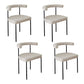 Open Back Dining Side Chair Contemporary Armless Dining Chairs for Home Off-White 4 Piece Set Clearhalo 'Dining Chairs' 'Dining Tables & Seating' 'dining_chair' 'furn' 'furn_dining_chair' 'Furniture' 'Kitchen & Dining Furniture' 5898111