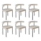 Open Back Dining Side Chair Contemporary Armless Dining Chairs for Home Off-White 6 Piece Set Clearhalo 'Dining Chairs' 'Dining Tables & Seating' 'dining_chair' 'furn' 'furn_dining_chair' 'Furniture' 'Kitchen & Dining Furniture' 5898112