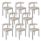 Open Back Dining Side Chair Contemporary Armless Dining Chairs for Home Off-White 8 Piece Set Clearhalo 'Dining Chairs' 'Dining Tables & Seating' 'dining_chair' 'furn' 'furn_dining_chair' 'Furniture' 'Kitchen & Dining Furniture' 5898113