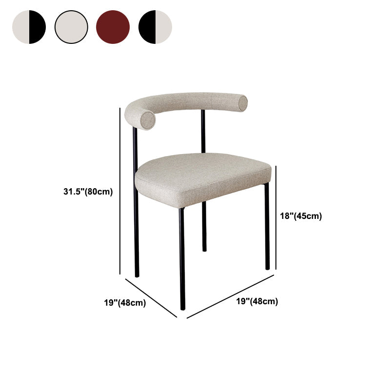 Open Back Dining Side Chair Contemporary Armless Dining Chairs for Home Clearhalo 'Dining Chairs' 'Dining Tables & Seating' 'dining_chair' 'furn' 'furn_dining_chair' 'Furniture' 'Kitchen & Dining Furniture' 5898114