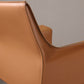 Modern Faux Leather Dining Chairs Solid Back Home Arm Side Chair