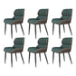 Modern Style Parsons Dining Chair Faux Leather Armless Dining Chair Green 6 Piece Set Clearhalo 'Dining Chairs' 'Dining Tables & Seating' 'dining_chair' 'furn' 'furn_dining_chair' 'Furniture' 'Kitchen & Dining Furniture' 5898165